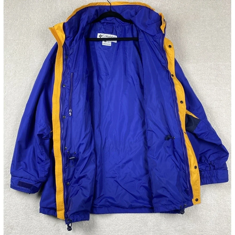 Vintage Columbia 3 in 1 Jacket Mens XL Blue Orange Fleece Interchange Hooded 90s